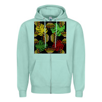 Seafoam african and leaf seamless pattern Zipper Hoodie - BundleAndBundleShop