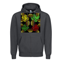 Smoke african and leaf seamless pattern Zipper Hoodie - BundleAndBundleShop