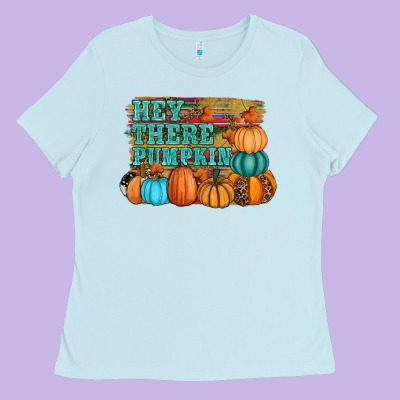 Hey There Pumpkin Ladies Tee Designed By Ranaportraitstore