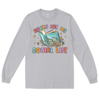Moon Dust books are my social life Long Sleeve Tee - MaliasSmallBusiness
