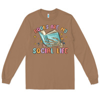 Toasted Coconut books are my social life Long Sleeve Tee - MaliasSmallBusiness
