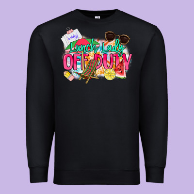 Lunch Lady Off Duty Premium Sweatshirt Designed By Nancycooperartshop