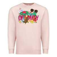 Pale Pink Lunch lady off duty Premium Sweatshirt - NancyCooperArtShop