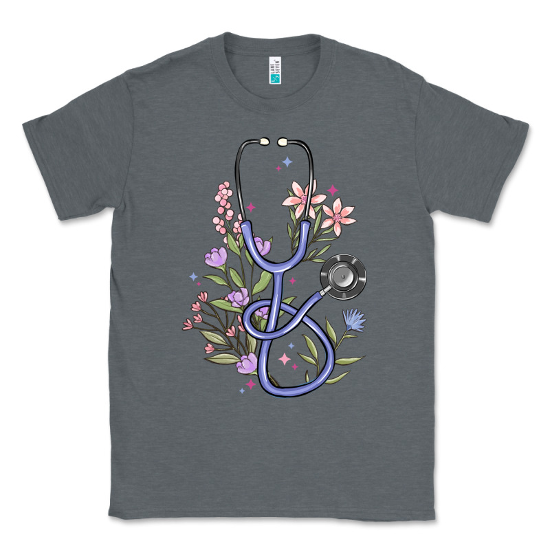 Floral Stethoscope Classic Tee by MaliasSmallBusiness | Teevron