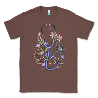 Chestnut floral stethoscope Classic Tee - MaliasSmallBusiness
