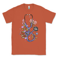 Copper floral stethoscope Classic Tee - MaliasSmallBusiness