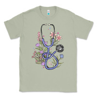 Matcha floral stethoscope Classic Tee - MaliasSmallBusiness