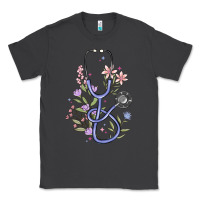 Smoke floral stethoscope Classic Tee - MaliasSmallBusiness