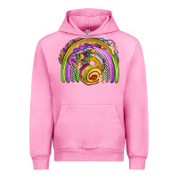 Fuchsia Pink mardi gras rainbow Urban Hoodie - OliviaCreatesArt