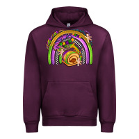 Mauve Wine mardi gras rainbow Urban Hoodie - OliviaCreatesArt