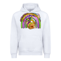 White mardi gras rainbow Urban Hoodie - OliviaCreatesArt