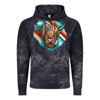 Cloud Black highland cow serape Vintage Hoodie - JahusDesignShop