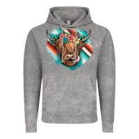 Cloud Rock highland cow serape Vintage Hoodie - JahusDesignShop