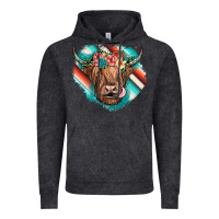 Vintage Black highland cow serape Vintage Hoodie - JahusDesignShop