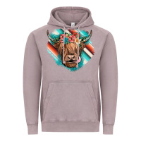 Vintage Zinc highland cow serape Vintage Hoodie - JahusDesignShop