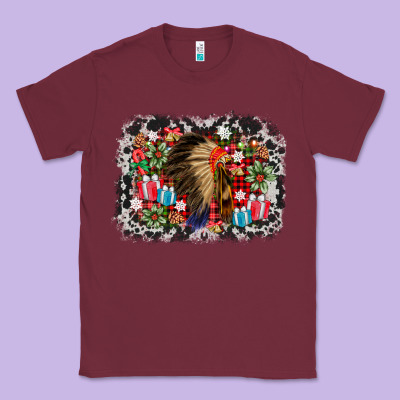 Indian Hat Christmas Classic Tee Designed By Adodesignshop