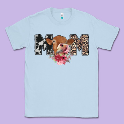 Mom Cow Classic Tee Designed By Cowhidedigitalart