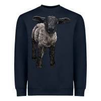 Navy suffolk baby sheep Heavyweight Sweatshirt - LillyAllenDesigns