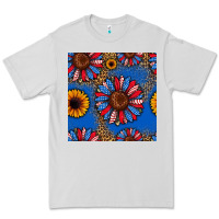 Dove Grey usa sunflowers seamless pattern Premium Tee - HRA Design Shop
