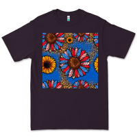 Plum usa sunflowers seamless pattern Premium Tee - HRA Design Shop