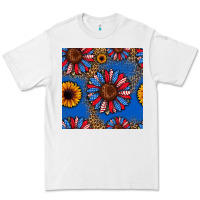 White usa sunflowers seamless pattern Premium Tee - HRA Design Shop