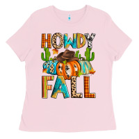 Bubblegum Pink howdy fall Ladies Tee - Zillion Design Studio