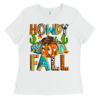 White howdy fall Ladies Tee - Zillion Design Studio