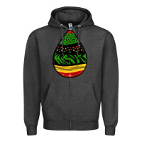 Charcoal Heather teardrop african pattern Zipper Hoodie - BundleAndBundleShop