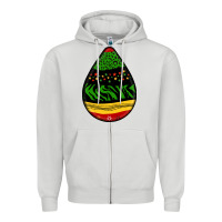 Dove Grey teardrop african pattern Zipper Hoodie - BundleAndBundleShop