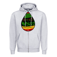 Heather Grey teardrop african pattern Zipper Hoodie - BundleAndBundleShop