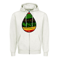 Oatmeal Heather teardrop african pattern Zipper Hoodie - BundleAndBundleShop