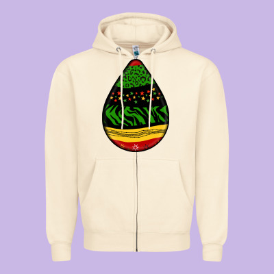 Teardrop African Pattern Zipper Hoodie Designed By Bundleandbundleshop