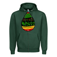 Sports Green teardrop african pattern Zipper Hoodie - BundleAndBundleShop