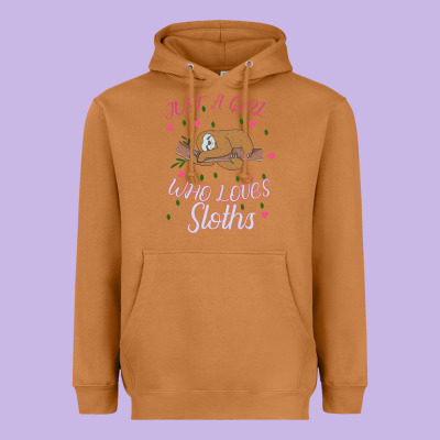 Just A Girl Who Lowes Sloths Heavyweight Hoodie Designed By Bettercallsaul
