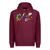 Burgundy Halloween CNA Certified Nursing Assistant Premium Hoodie - NancyCooperArtShop