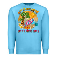 Ocean Blue Ain't no cure for the summertime blues Premium Sweatshirt - NancyCooperArtShop