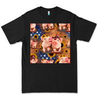 Black american pigs seamless pattern Premium Tee - HRA Design Shop