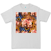 Dove Grey american pigs seamless pattern Premium Tee - HRA Design Shop