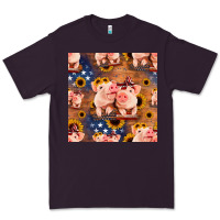 Plum american pigs seamless pattern Premium Tee - HRA Design Shop