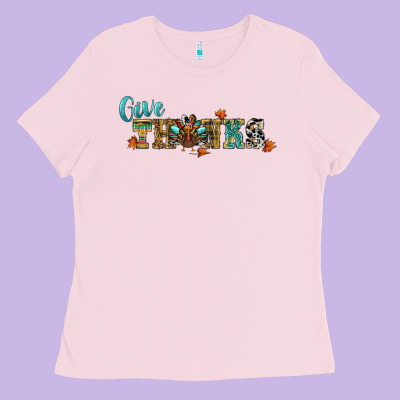 Give Thanks Ladies Tee Designed By Ranaportraitstore