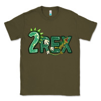 Army Green two rex Classic Tee - MaliasSmallBusiness