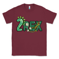 Burgundy two rex Classic Tee - MaliasSmallBusiness