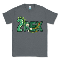 Charcoal Heather two rex Classic Tee - MaliasSmallBusiness