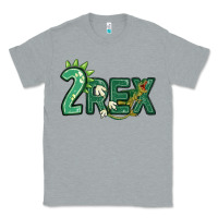 Heather Grey two rex Classic Tee - MaliasSmallBusiness