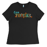 Black give thanks Ladies Tee - RanaPortraitStore