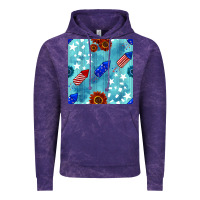 Cloud Purple patriotic fireworks and sunflower Vintage Hoodie - BundleAndBundleShop