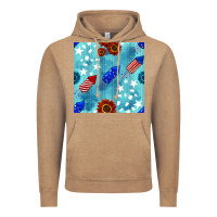 Vintage Coffee patriotic fireworks and sunflower Vintage Hoodie - BundleAndBundleShop