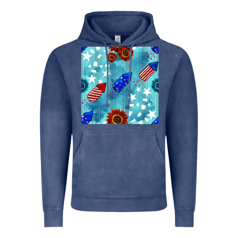 Patriotic Fireworks And Sunflower Vintage Hoodie by BundleAndBundleShop | Teevron