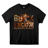 Black Black educator by popular demand Heavy Core Tee - Zillion Design Studio