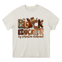 Cream Black educator by popular demand Heavy Core Tee - Zillion Design Studio